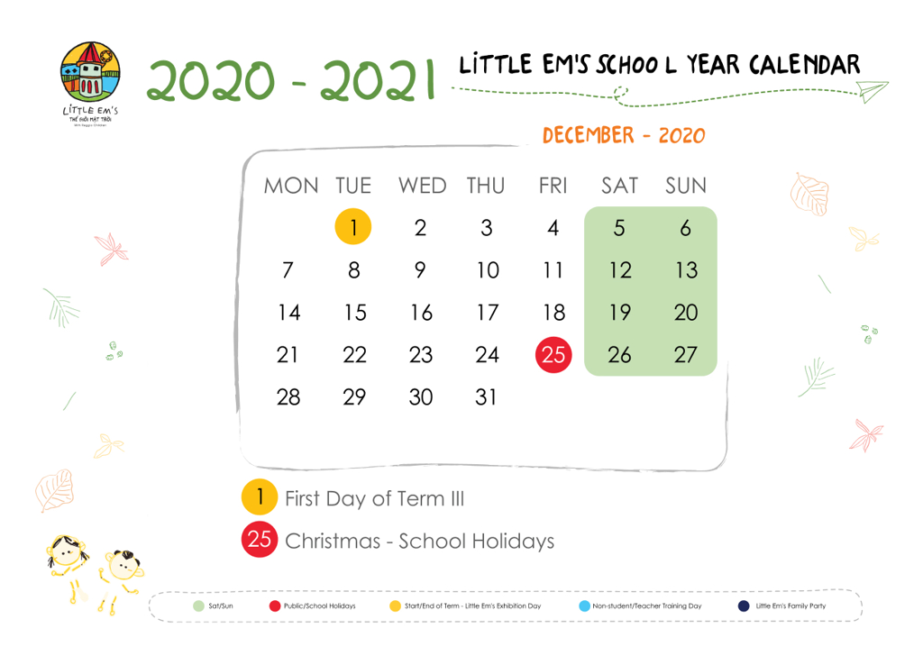 calendar littleems Dec-2020