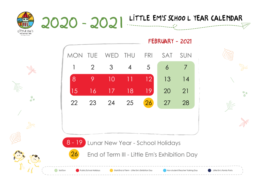 calendar littleems FEB-2021