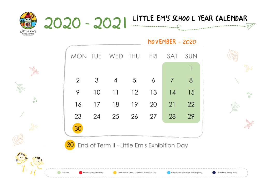 calendar littleems Nov-2020